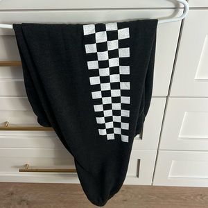 Aviator nation black checkerboard sweatpants